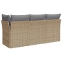 3-Sitzer-Gartensofa mit Kissen Kunstrattan beige von , Outdoor-Sofas - Ref: Foro24-366103, Preis: 198,54 €, Rabatt: %