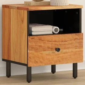 Mesita de noche de madera maciza de acacia 40x33x46 cm by , Nightstands - Ref: Foro24-356861, Price: 47,09 €, Discount: %
