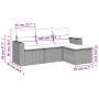 Gartensitzgruppe 4-teilig mit schwarzen Polstern aus synthetischem Rattan von , Modulare Sofas für den Außenbereich - Ref: Fo...