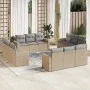 Set de sofás de jardín 12 pzas y cojines ratán sintético marrón by , Modular outdoor sofas - Ref: Foro24-3251106, Price: 1,00...
