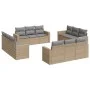 Set de sofás de jardín 12 pzas y cojines ratán sintético marrón by , Modular outdoor sofas - Ref: Foro24-3251106, Price: 1,00...