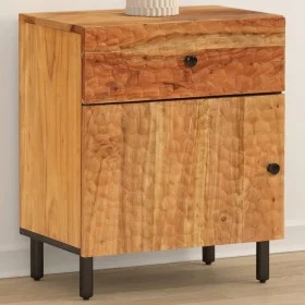 Mesita de noche madera maciza de acacia 50x33x60 cm by , Nightstands - Ref: Foro24-356863, Price: 65,46 €, Discount: %