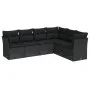 Set de sofás de jardín 6 piezas y cojines ratán sintético negro by , Garden sets - Ref: Foro24-3217675, Price: 400,20 €, Disc...