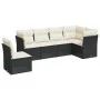 Set de sofás de jardín 6 piezas y cojines ratán sintético negro de , Conjuntos de jardín - Ref: Foro24-3217696, Precio: 370,3...