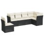 Set de sofás de jardín 6 piezas y cojines ratán sintético negro de , Conjuntos de jardín - Ref: Foro24-3217696, Precio: 339,3...