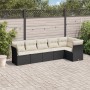Set de sofás de jardín 6 piezas y cojines ratán sintético negro by , Garden sets - Ref: Foro24-3217656, Price: 339,30 €, Disc...
