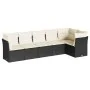 Set de sofás de jardín 6 piezas y cojines ratán sintético negro by , Garden sets - Ref: Foro24-3217656, Price: 370,33 €, Disc...