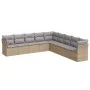 Set de sofás de jardín 9 pzas con cojines ratán sintético beige by , Garden sets - Ref: Foro24-3217779, Price: 551,00 €, Disc...