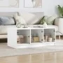 Mesa de centro con puertas de vidrio blanca 102x50x42 cm by , Coffee table - Ref: Foro24-836413, Price: 80,73 €, Discount: %