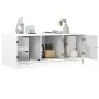 Mesa de centro con puertas de vidrio blanca 102x50x42 cm by , Coffee table - Ref: Foro24-836413, Price: 80,73 €, Discount: %