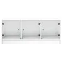 Mesa de centro con puertas de vidrio blanca 102x50x42 cm by , Coffee table - Ref: Foro24-836413, Price: 80,73 €, Discount: %