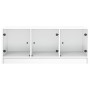 Weißer Couchtisch mit Glastüren 102x50x42 cm von , Couchtisch - Ref: Foro24-836413, Preis: 81,71 €, Rabatt: %