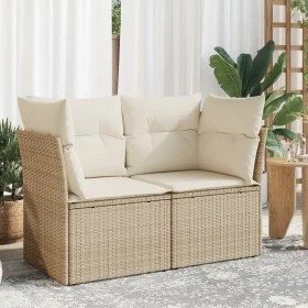 Gartensofa mit 2-Sitzer Kissen aus synthetischem Rattan in Beige. von , Outdoor-Sofas - Ref: Foro24-366075, Preis: 152,80 €, ...