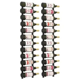 Wall wine racks for 12 bottles black iron 2 units by vidaXL, Wine racks - Ref: Foro24-282467, Price: 97,54 €, Discount: %