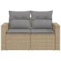 Gartensofa mit 2-Sitzer Kissen aus synthetischem Rattan in Beige. von , Outdoor-Sofas - Ref: Foro24-366105, Preis: 211,75 €, ...