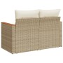 Gartensofa mit 2-Sitzer Kissen aus synthetischem Rattan in Beige. von , Outdoor-Sofas - Ref: Foro24-366082, Preis: 157,22 €, ...
