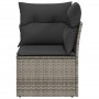 Sofá de esquina de jardín con cojines ratán sintético gris by , Outdoor sofas - Ref: Foro24-366113, Price: 80,88 €, Discount: %
