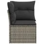 Graues Gartenecksofa mit Kissen aus synthetischem Rattan von , Outdoor-Sofas - Ref: Foro24-366113, Preis: 79,56 €, Rabatt: %