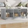 Mesa de centro con puertas de vidrio gris Sonoma 102x50x42 cm de , Mesas de centro - Ref: Foro24-836418, Precio: 80,14 €, Des...