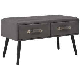 Grauer Couchtisch aus Kunstleder, 80x40x46 cm von vidaXL, Couchtisch - Ref: Foro24-247545, Preis: 73,46 €, Rabatt: %