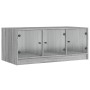 Couchtisch mit grauen Sonoma-Glastüren 102x50x42 cm von , Couchtisch - Ref: Foro24-836418, Preis: 81,15 €, Rabatt: %