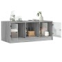 Mesa de centro con puertas de vidrio gris Sonoma 102x50x42 cm de , Mesas de centro - Ref: Foro24-836418, Precio: 81,07 €
