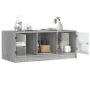 Mesa de centro con puertas de vidrio gris Sonoma 102x50x42 cm de , Mesas de centro - Ref: Foro24-836418, Precio: 80,14 €, Des...