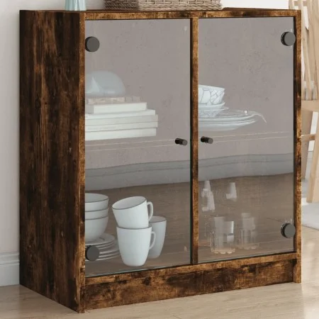 Nebenschrank mit rauchfarbenen Glastüren 68x37x75,5 cm aus Eichenholz. von , Sideboards - Ref: Foro24-836424, Preis: 68,86 €,...
