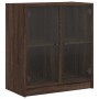 Nebenschrank mit braunen Eichenglastüren 68x37x75,5 cm. von , Sideboards - Ref: Foro24-836426, Preis: 74,83 €, Rabatt: %