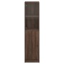 Aparador con puerta de vidrio marrón roble 35x37x142 cm by , Sideboards - Ref: Foro24-836447, Price: 88,37 €, Discount: %