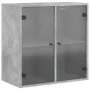 Wandmöbel mit grauen Glastüren und Betonoptik, 68x37x68,5 cm. von , Schließfächer und Lagerschränke - Ref: Foro24-836493, Pre...