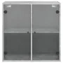 Wandmöbel mit grauen Glastüren und Betonoptik, 68x37x68,5 cm. von , Schließfächer und Lagerschränke - Ref: Foro24-836493, Pre...
