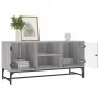 Mueble de TV con puertas de vidrio gris Sonoma 102x37x50 cm by , TV Furniture - Ref: Foro24-836537, Price: 49,42 €, Discount: %