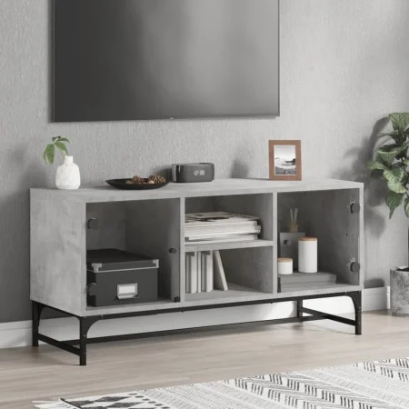 TV-Möbel mit grauen Betonglastüren 102x37x50 cm von , TV-Möbel - Ref: Foro24-836535, Preis: 66,60 €, Rabatt: %