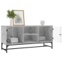 Mueble de TV con puertas de vidrio gris hormigón 102x37x50 cm by , TV Furniture - Ref: Foro24-836535, Price: 67,46 €, Discoun...
