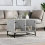 Grauer Beton-Couchtisch mit Glasfronttüren, 68,5x50x50 cm. von , Couchtisch - Ref: Foro24-836542, Preis: 47,92 €, Rabatt: %