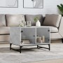 Mesa de centro puertas de vidrio gris hormigón 68,5x50x50 cm by , Coffee table - Ref: Foro24-836542, Price: 48,34 €, Discount: %