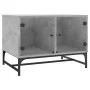 Grauer Beton-Couchtisch mit Glasfronttüren, 68,5x50x50 cm. von , Couchtisch - Ref: Foro24-836542, Preis: 47,92 €, Rabatt: %