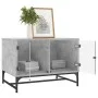 Mesa de centro puertas de vidrio gris hormigón 68,5x50x50 cm de , Mesas de centro - Ref: Foro24-836542, Precio: 47,92 €, Desc...