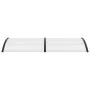 Marquesina para puerta PC negro y transparente 240x75 cm de vidaXL, Toldos - Ref: Foro24-144816, Precio: 75,20 €, Descuento: %