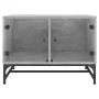 Grauer Beton-Couchtisch mit Glasfronttüren, 68,5x50x50 cm. von , Couchtisch - Ref: Foro24-836542, Preis: 47,92 €, Rabatt: %