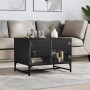 Mesa de centro con puertas de vidrio negra 68,5x50x50 cm by , Coffee table - Ref: Foro24-836540, Price: 49,73 €, Discount: %