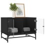 Mesa de centro con puertas de vidrio negra 68,5x50x50 cm by , Coffee table - Ref: Foro24-836540, Price: 49,73 €, Discount: %
