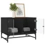 Mesa de centro con puertas de vidrio negra 68,5x50x50 cm by , Coffee table - Ref: Foro24-836540, Price: 49,36 €, Discount: %