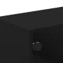 Mesa de centro con puertas de vidrio negra 68,5x50x50 cm by , Coffee table - Ref: Foro24-836540, Price: 49,36 €, Discount: %