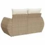 Sofá de jardín con cojines de 2 plazas ratán sintético beige by , Outdoor sofas - Ref: Foro24-366080, Price: 209,43 €, Discou...
