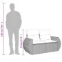 Sofá de jardín con cojines de 2 plazas ratán sintético beige by , Outdoor sofas - Ref: Foro24-366080, Price: 209,43 €, Discou...