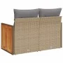 Sofá de jardín con cojines de 2 plazas ratán sintético beige by , Outdoor sofas - Ref: Foro24-366111, Price: 177,95 €, Discou...