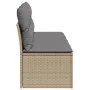Sofá de jardín de 4 plazas con cojines ratán sintético beige by , Outdoor sofas - Ref: Foro24-366089, Price: 221,53 €, Discou...