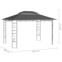 Anthracite gray gazebo 4x3x2.7 m 160 g/m² by , Tents and gazebos - Ref: Foro24-313917, Price: 205,66 €, Discount: %